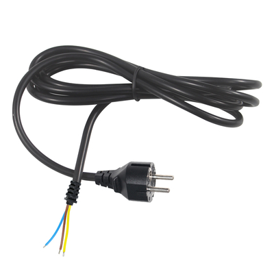 EU Plug to Tined Stripped Wire Power Cord- 2-Pin Euro Power Cable voor DIY AC bedrading, panelverbinding, apparatuurinvoer