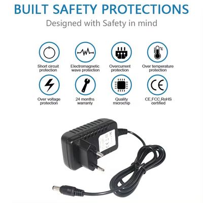 5V 2A EU-stroomadapter met 2,1 mm gelijkstroom aansluiting
