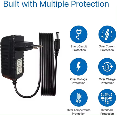 Euro Wall voor universele 220V Adapter 5V 2A 2.1Mm AC naar DC voedingsadapters Kopergeleider