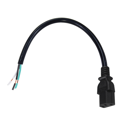 IEC C13 tot Stripped Wire Power Cable -AC Power Cord met open-end Bare Wire voor Server, PDU, Power Distribution, 10A 250V