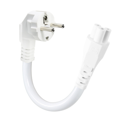 EU-stekker naar IEC C5-netsnoer - Europese 2-pins AC-kabel voor laptopadapter, notebook, projector, 2,5A 250V klaverbladconnector