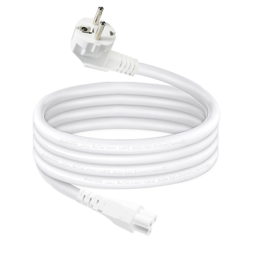 EU-stekker naar IEC C5-netsnoer - Europese 2-pins AC-kabel voor laptopadapter, notebook, projector, 2,5A 250V klaverbladconnector