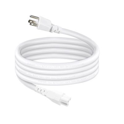 NEMA 5-15P tot IEC C5 Cloverleaf Power Cord 3-prong US AC kabel voor laptop adapter, notebook, printer, 125V 10A