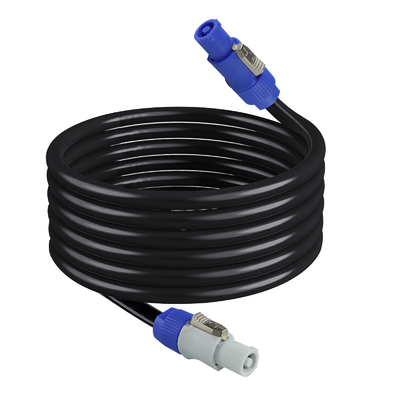 PowerCON Verlengsnoer - 3-pins Vergrendelende AC Stroomkabel voor Podiumsverlichting, Audioapparatuur, Evenement Stroomverdeling