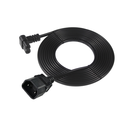 Rechthoek C7 tot en met C18 stroomkabel-IEC AC adapterkabel voor klein apparaat, monitor, ruimtebesparende stroomverbinding