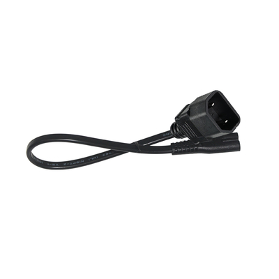 Rechthoek C7 tot en met C18 stroomkabel-IEC AC adapterkabel voor klein apparaat, monitor, ruimtebesparende stroomverbinding