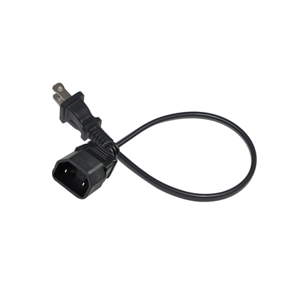 Rechthoek C7 tot en met C18 stroomkabel-IEC AC adapterkabel voor klein apparaat, monitor, ruimtebesparende stroomverbinding