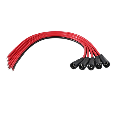 DC Male Plug to Tined Wire Power Cable, 5,5x2,1 mm of 5,5x2,5 mm, 12V DC Power Adapter Cord voor CCTV, LED, DIY