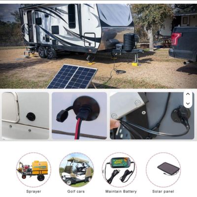 SAE Socket Zijwand Poort Paneelmontage Connector met Stofkap