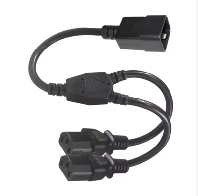 C20 tot en met Dual C13 Power Splitter Cable, 250V 15A, IEC 60320 verlengkabel voor PDU/Data Center/Server