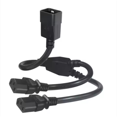C20 tot en met Dual C13 Power Splitter Cable, 250V 15A, IEC 60320 verlengkabel voor PDU/Data Center/Server