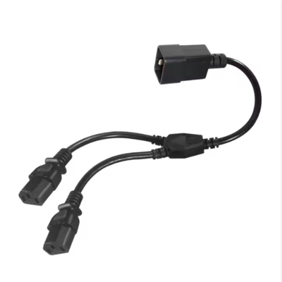 C20 tot en met Dual C13 Power Splitter Cable, 250V 15A, IEC 60320 verlengkabel voor PDU/Data Center/Server