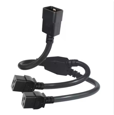 C20 tot Dual C19 Power Splitter Cable, 250V 16A, Heavy Duty IEC Extension Cord voor PDU, Server, Data Center gebruik