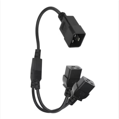 C20 tot Dual C19 Power Splitter Cable, 250V 16A, Heavy Duty IEC Extension Cord voor PDU, Server, Data Center gebruik