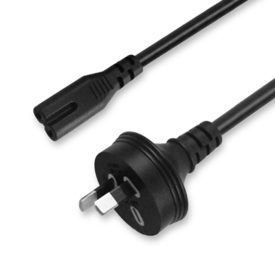 AU 2-pins naar IEC C7 netsnoer H03VV-F 0.75mm2 koper