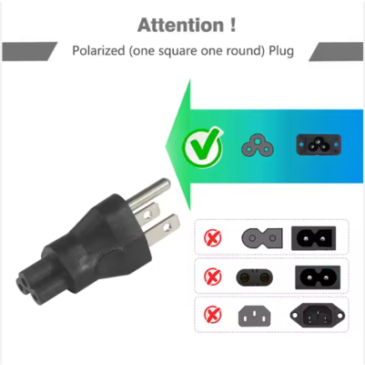 NEMA 5-15P tot IEC C5 stroomadapterkabel voor laptops