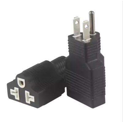 NEMA 5-15P tot 5-15R Rechte hoek aansluitadapter 15A 125V
