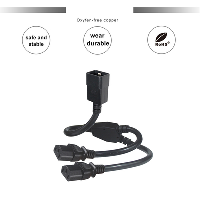 C20 naar 2xC13 Y-splitter netsnoer 15A 250V puur koper