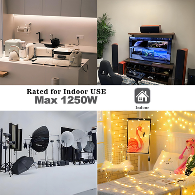 NEMA 1-15P tot en met 1-15R 2-punt verlengsnoer 110V-250V koper PVC