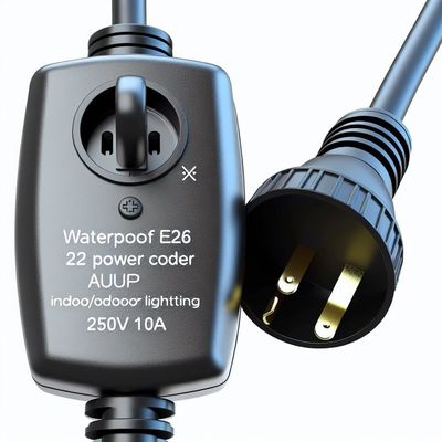 Waterdicht E26 lamphouder stroomkoord AU-plug met 303 schakelaar voor binnen/buiten verlichting 250V 10A