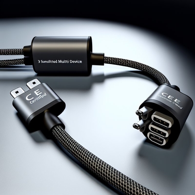 CE-gecertificeerde 3-in-1 USB-oplaadkabel met snelladen 15W