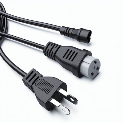 NEMA 5-15P naar C5 netsnoer 18AWG SJT PVC Zwart