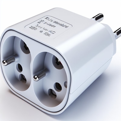 Europese 3-weg adapter 250V 10A met 3 wisselstroomstoppen