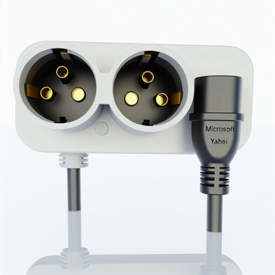 C20 naar C13 Power Splitter Cable 6ft 250V Zwart PVC