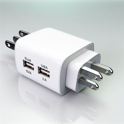 SA Plug Dual USB-A Wandlader 5V 2.4A voor Mobiele Apparaten