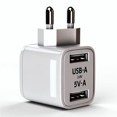 SA Plug Dual USB-A Wandlader 5V 2.4A voor Mobiele Apparaten