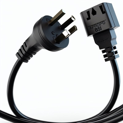 UK 3Pin tot 2x IEC C13 stroomkabel H05VV-F 0,75mm2