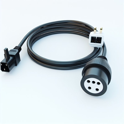 UK 3Pin tot 2x IEC C13 stroomkabel H05VV-F 0,75mm2