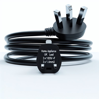 UK Plug Power Cord 0.5m H05VV-F 3 Core Cable voor huishoudelijke apparaten