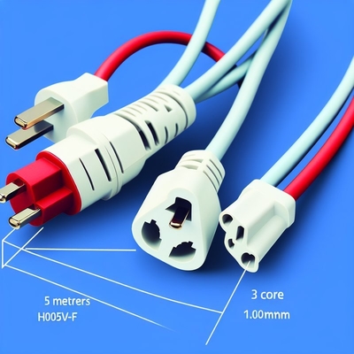 UK Plug Power Cord 0.5m H05VV-F 3 Core Cable voor huishoudelijke apparaten