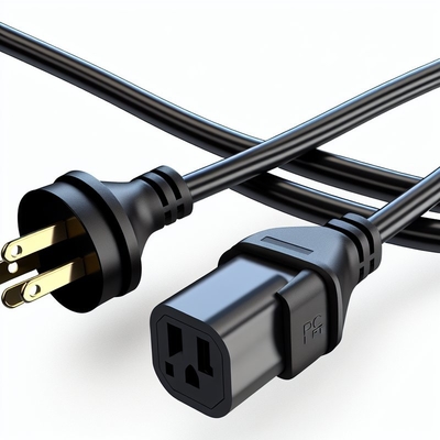 NEMA 5-15P naar 5-15R stroomkabel 1FT 2FT voor pc-voeding
