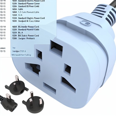 UK BS1363 netsnoer met IEC C5 connector 3A zekering 250V