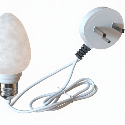 UK 3-pins stekker naar E27 zoutlamphouder netsnoer 6ft H03VVH2-F