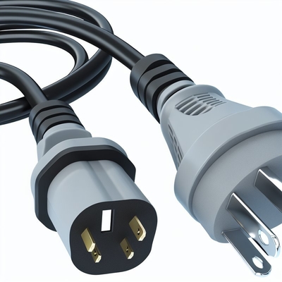 NEMA 5-15P naar IEC C5 Netsnoer 14AWG 250V 16A Zwart