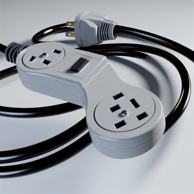 2ft NEMA 5-15P tot 2 NEMA 5-15R Power Splitter Cord met Switch