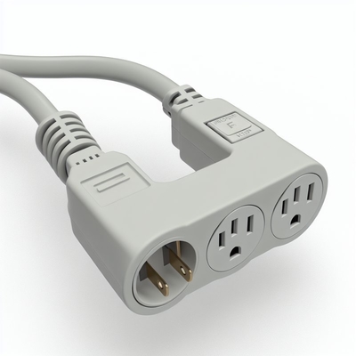2ft NEMA 5-15P tot 2 NEMA 5-15R Power Splitter Cord met Switch