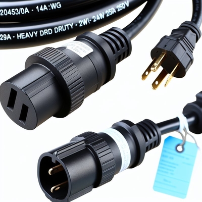 C19 naar C20 Netsnoer 20A Zwaar Uitvoering 250V 0.8M PVC Kabel