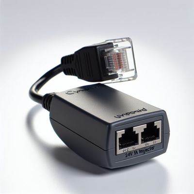 UK stekker 24V 1A POE injector met 2 RJ45 poorten voor IP camera