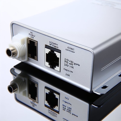 UK stekker 24V 1A POE injector met 2 RJ45 poorten voor IP camera