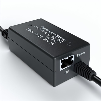 24V 0,5A 12V 1A POE-injectoradapter voor CCTV-IP-camera