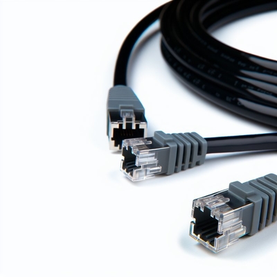 7,6 meter Zwarte RJ11 Telefoonkabel 4P4C 4P2C Verlengsnoer