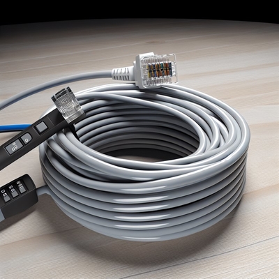CAT 3 Telefoonkabel RJ9 RJ11 RJ22 4-geleider PVC platte spoel