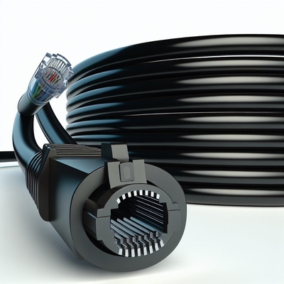 RJ11 RJ12 Spiraaltelefoonkabel 6ft 24AWG 350MHz Beschermd