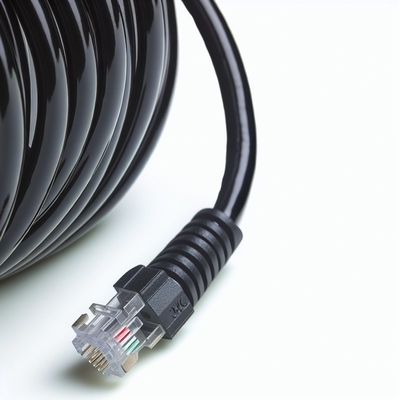 RJ11 RJ12 Spiraaltelefoonkabel 6ft 24AWG 350MHz Beschermd