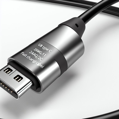 28AWG 1P 24AWG 2C Intrekbare USB Type C Snel Opladen Kabel