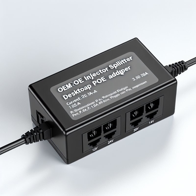48V POE Injector Splitter met 2 Ethernet Poorten 10/100/1000Mbps